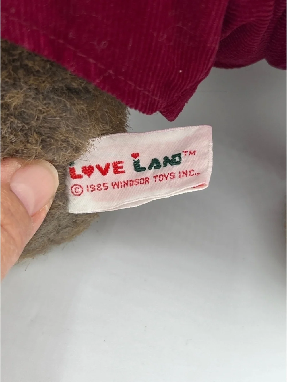Vintage 1985 Love Land Plushie Bunny By Windsor Toys Inc.